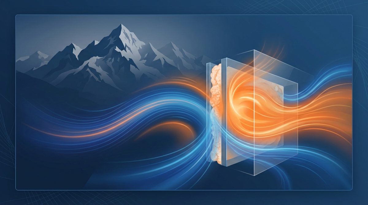 Energy efficiency visualization for Alaska spray foam insulation showing thermal patterns and heat retention